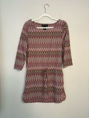 Club Z Collection Chevron Knit Tunic Dress Whimsigoth Y2K Size M